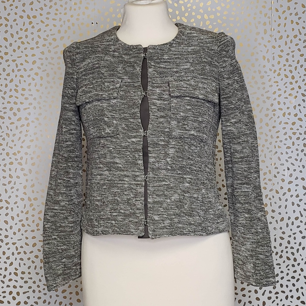 Amina Rubinacci Made in Italy Grey Knit Blazer